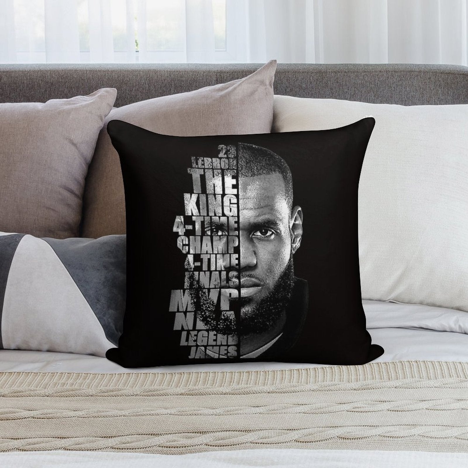 LeBron James - Legacy Soft Shrink-Resistant Throw Pillow