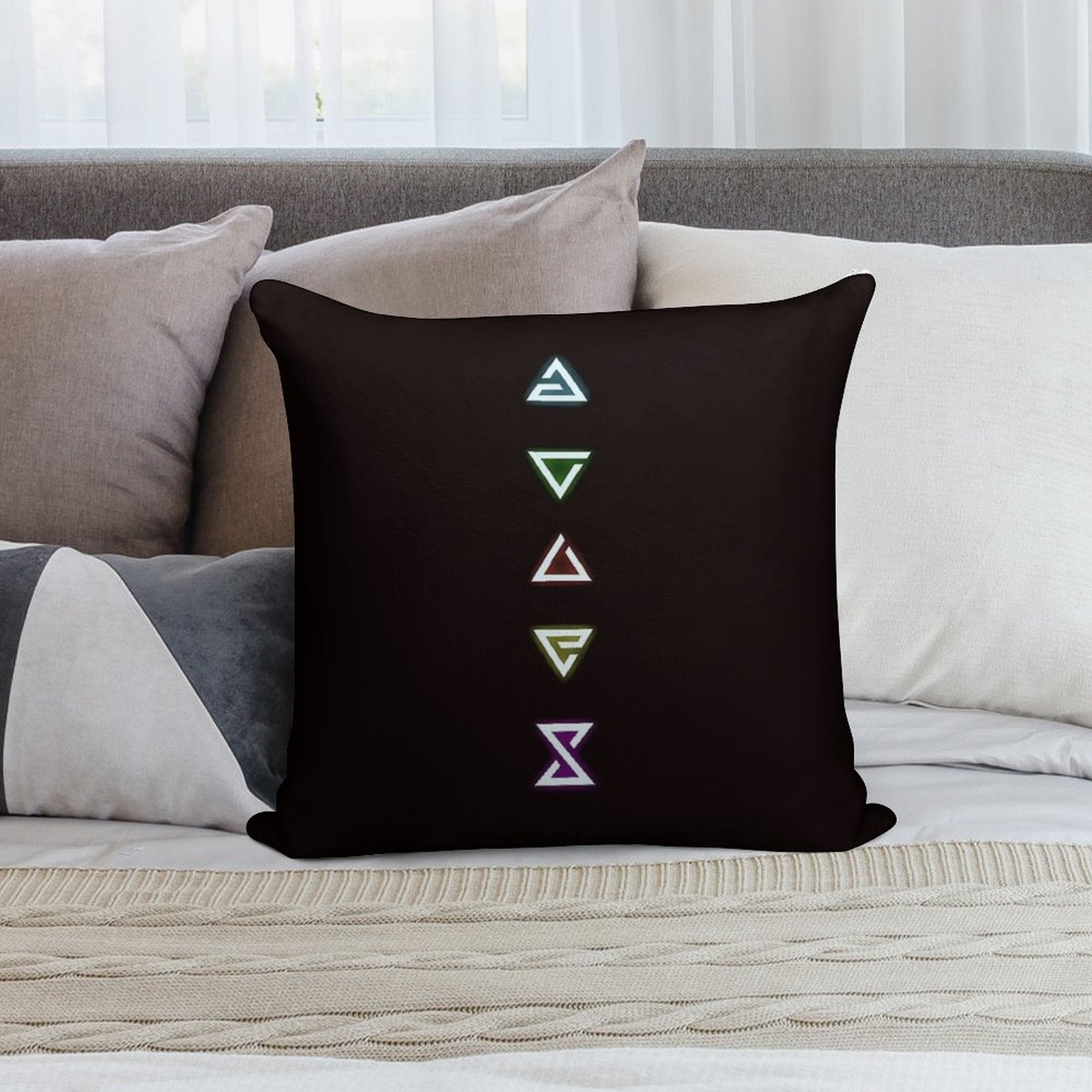 Witcher Magic Signs  Witcher Design Soft Bedroom Essential Throw Pillow