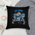 Art - Detroit Lions Soft Warmth Comfort Throw Pillow