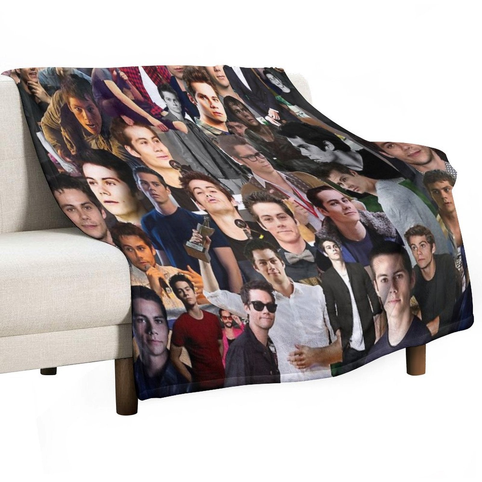 Dylan O'Brien Abstract Seamless Collage Pattern Wrinkle-free Throw Blanket