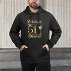 Cheers to 51 Years, 51st Queen's Birthday, 51 Years Old Moisture-Wicking Hoodie