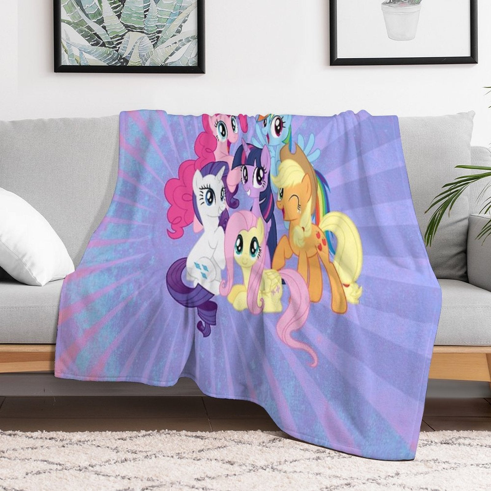 My Little Ponies Machine-washable Throw Blanket