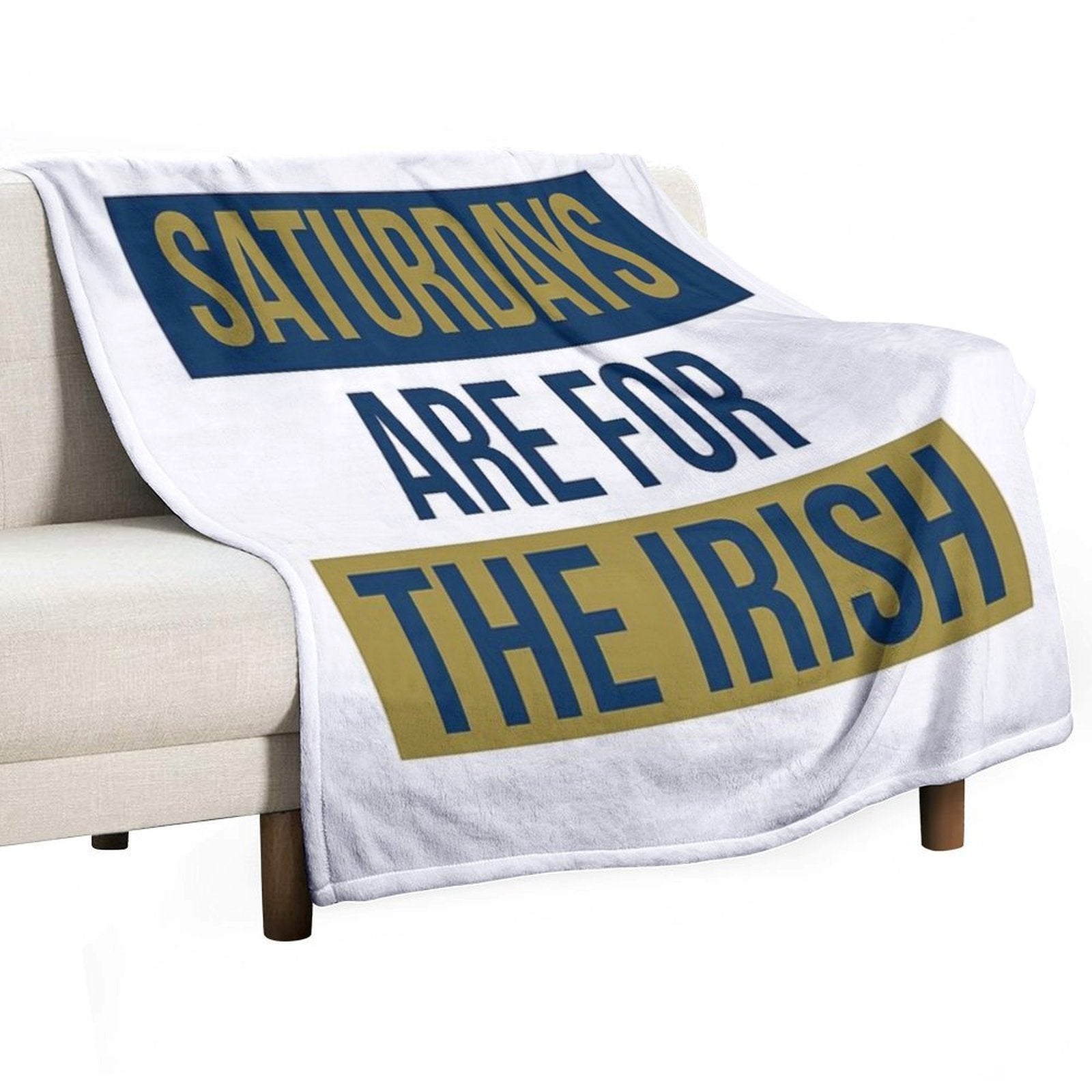 Saturdays Are For The Irish Shirts & Stickers Travel-friendly Throw Blanket