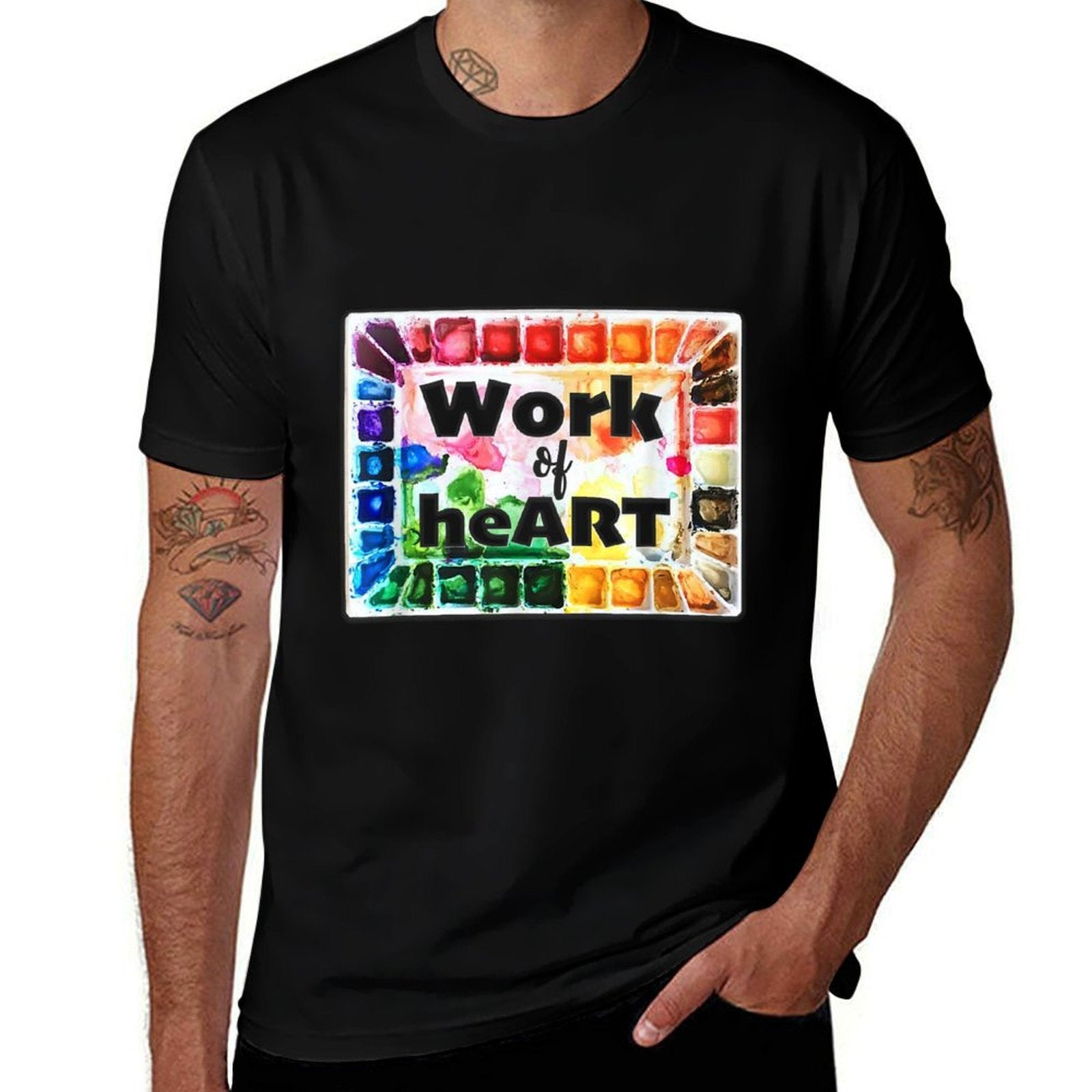 Watercolor Painting Palette Work of Heart  Affordable Price T-Shirt
