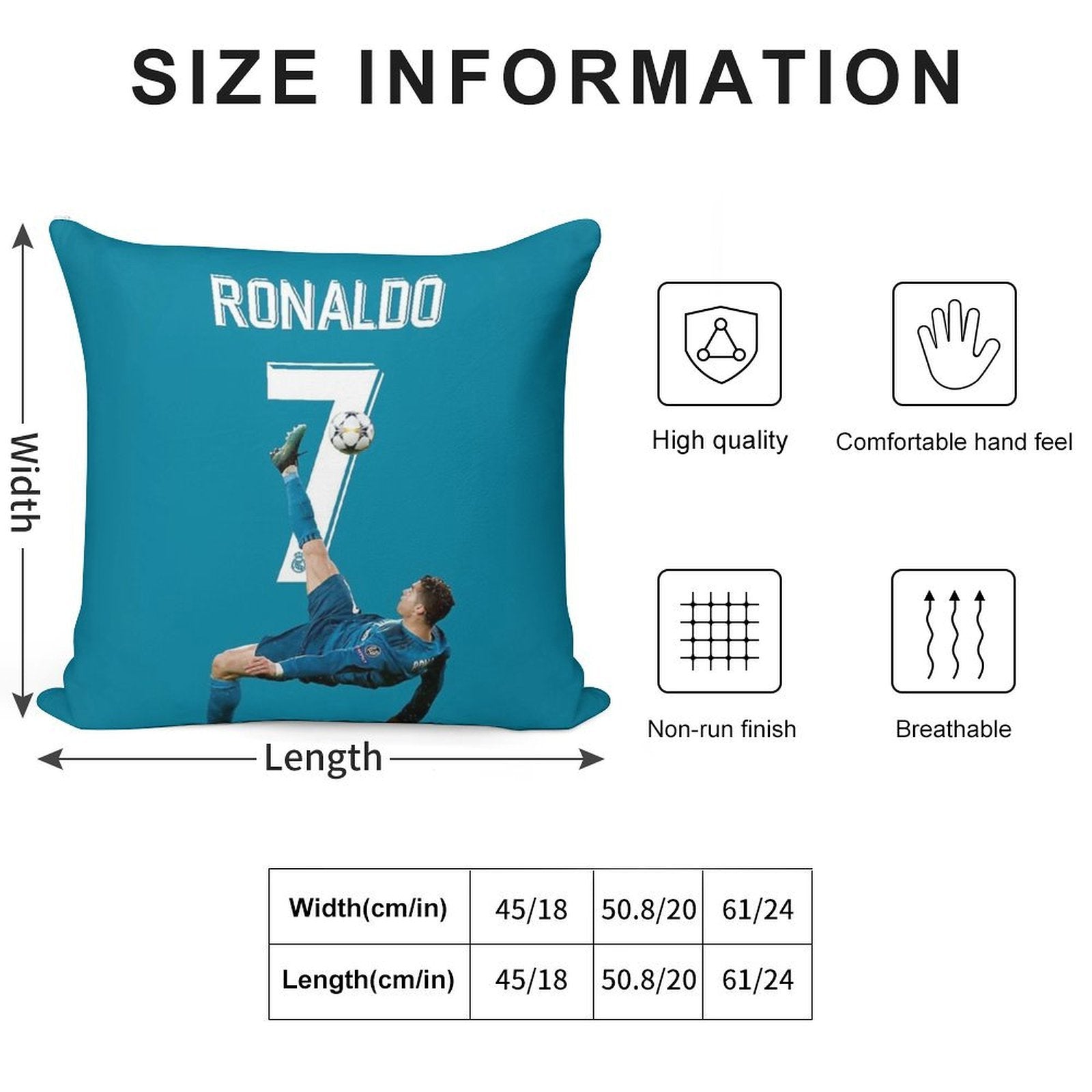 Ronaldo Overhead Kick Soft Bedroom Essential Throw Pillow