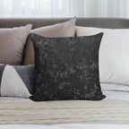Charcoal Camouflage Black Grey Night Camo Soft Warmth Comfort Throw Pillow