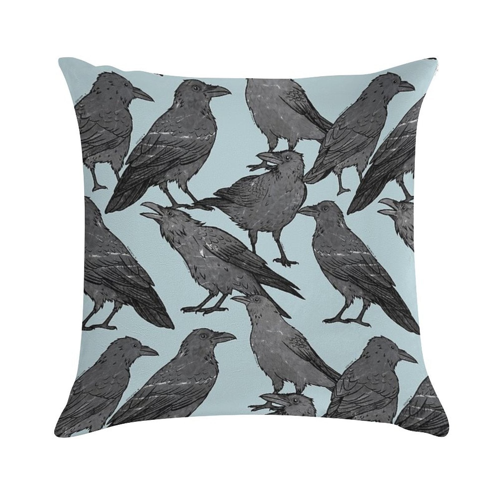 Cute Crow Pattern Soft High-Density Material Throw Pillow