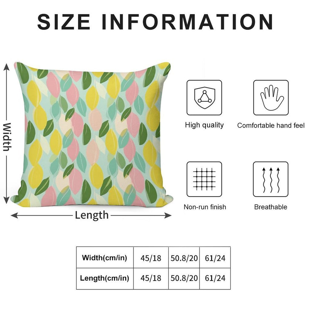 Modern Abstract Lemon Pattern Soft Multiple Sizes Throw Pillow