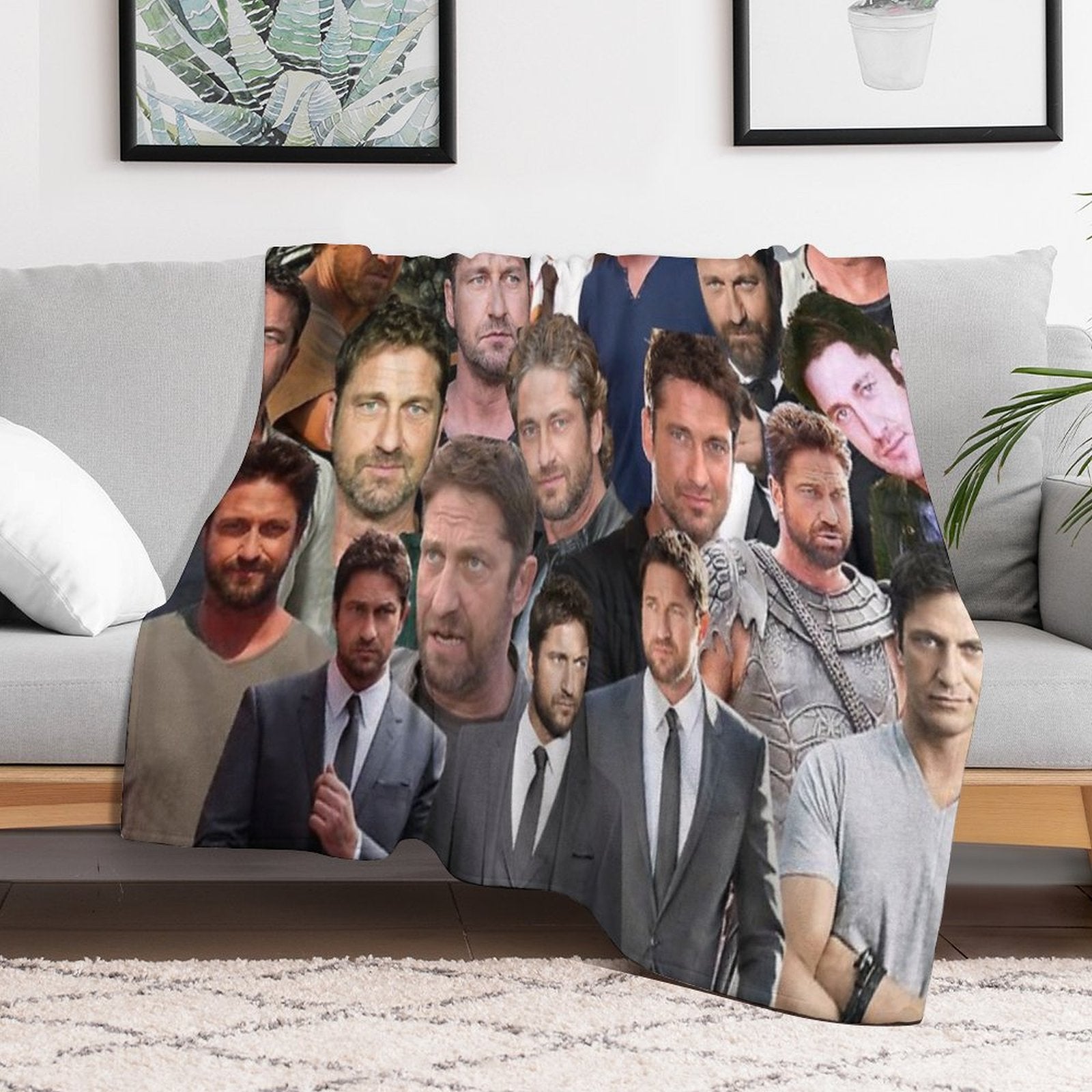 Gerard Butler Photo Collage Gift-ready Throw Blanket