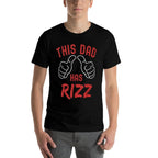 This Dad Has Rizz Funny Fathers Day Viral Meme W Rizz Pun  Vintage-inspired T-Shirt
