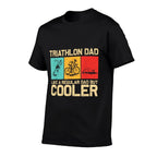 Funny Triathlon Design For Men Dad Swim Bike Run Triathletes  Wrinkle-resistant T-Shirt
