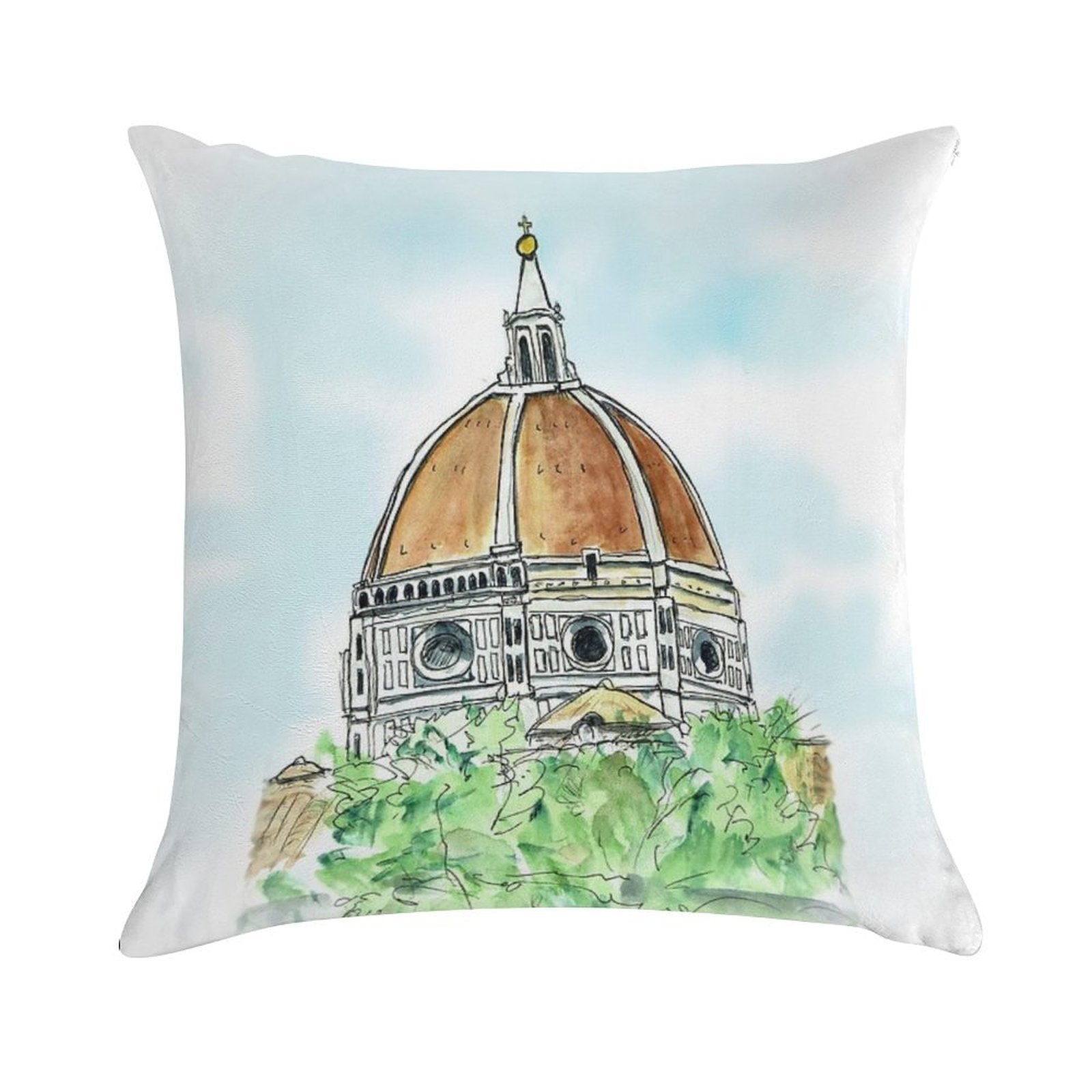 Florence Duomo Soft Decorative Cover Throw Pillow