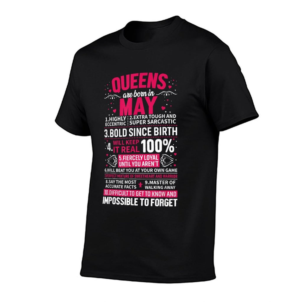 Queens Are Born in May  Summer-ready Fabric T-Shirt