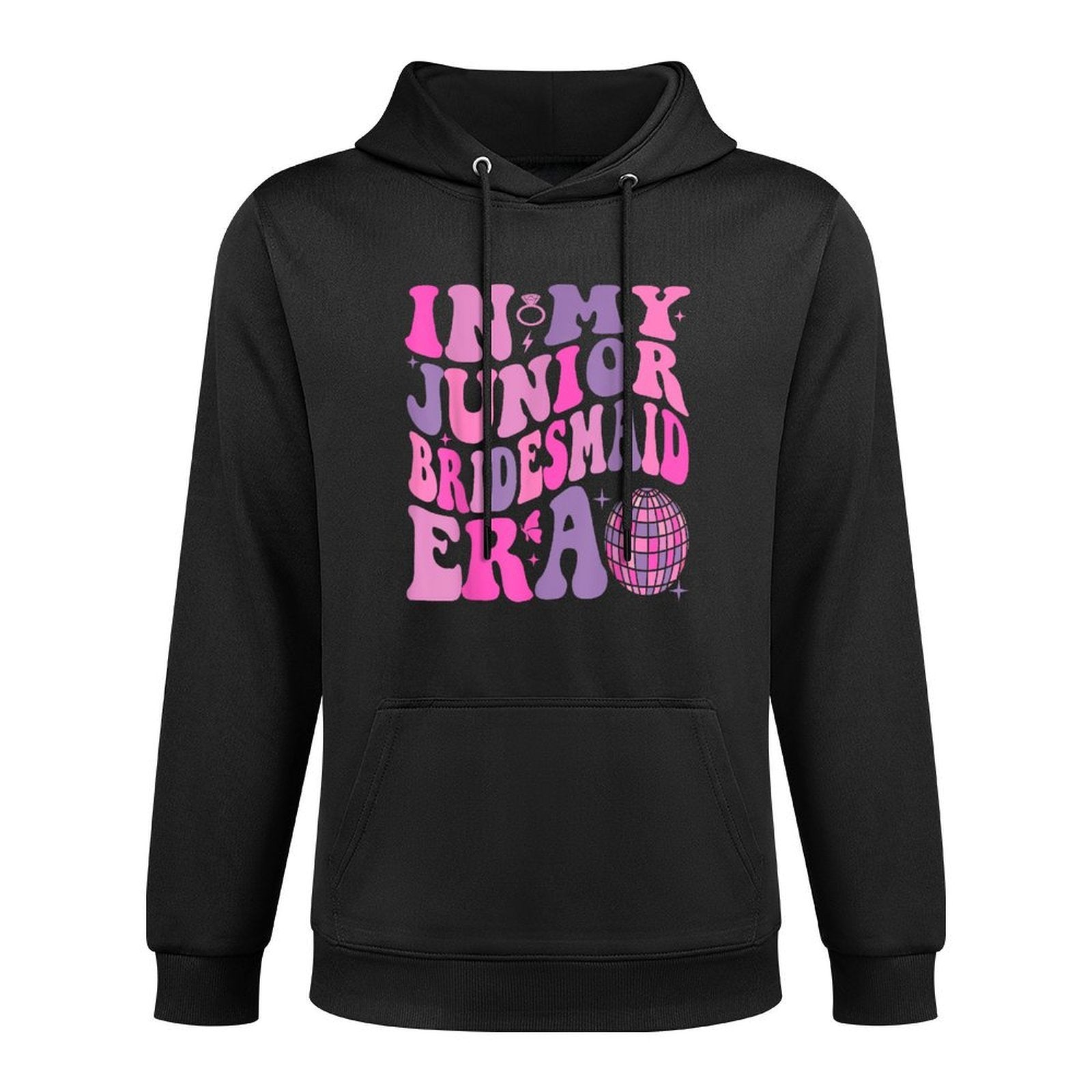 Groovy In My Junior Bridesmaid Era Wedding Bride Engagement Durable Construction Hoodie