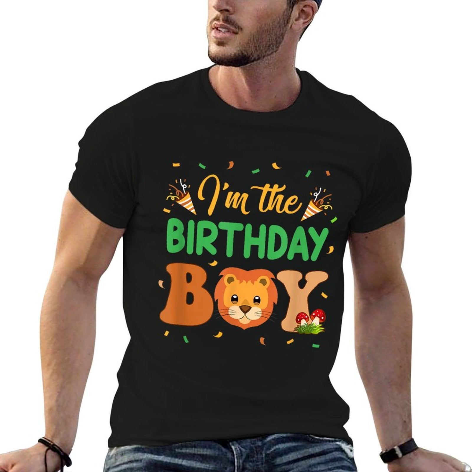 Im The Birthday Boy Lion Family Party Decorations  Polyester Blend T-Shirt