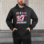 Its My 7th Birthday Girl Cute Axolotl 7 Year Old Bday Kids Durable Construction Hoodie