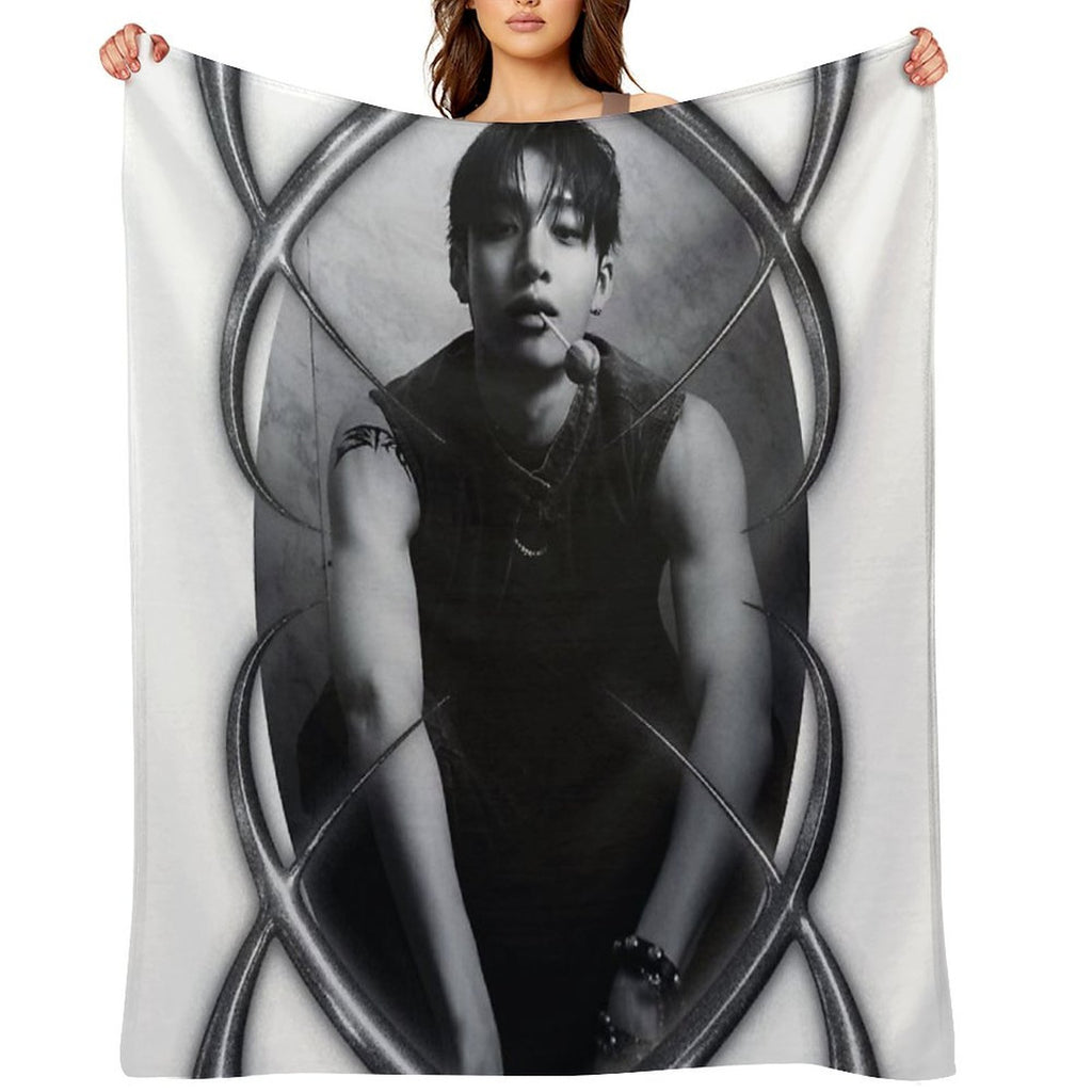 Stray Kids Bang Chan Anti-pilling Throw Blanket