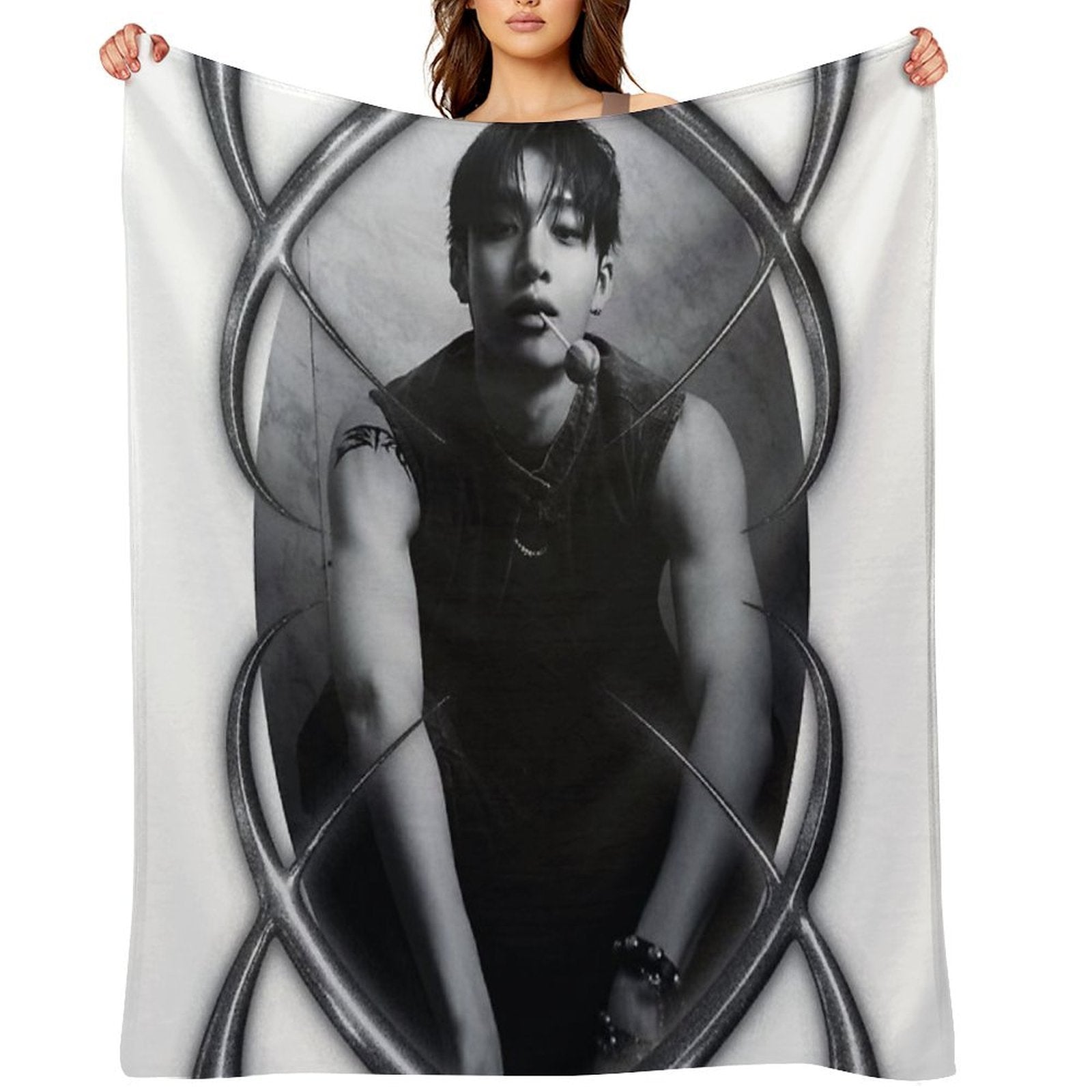 Stray Kids Bang Chan Anti-pilling Throw Blanket