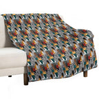 Textile Collage of Wild Prints Durable Throw Blanket