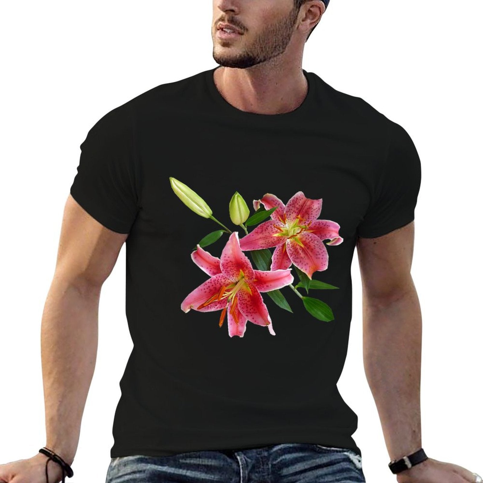 Stargazer Lily Great for Gardeners Flower Lovers Gift  Lightweight T-Shirt