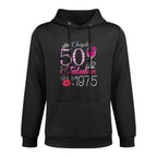 Womens Chapter 50 Fabulous Since 1975 50th Birthday Queen Diamond Unisex Design Hoodie