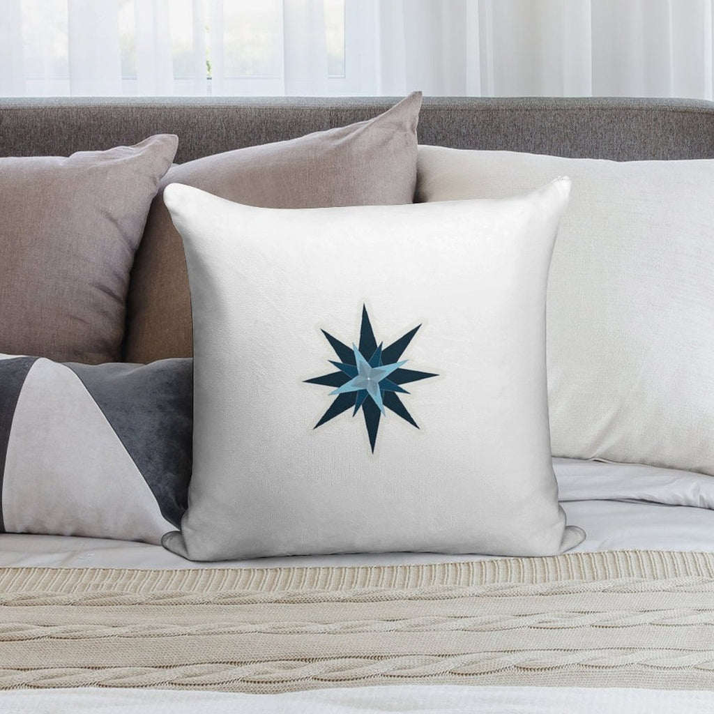 Moravian Star Sticker Soft Washable Throw Pillow