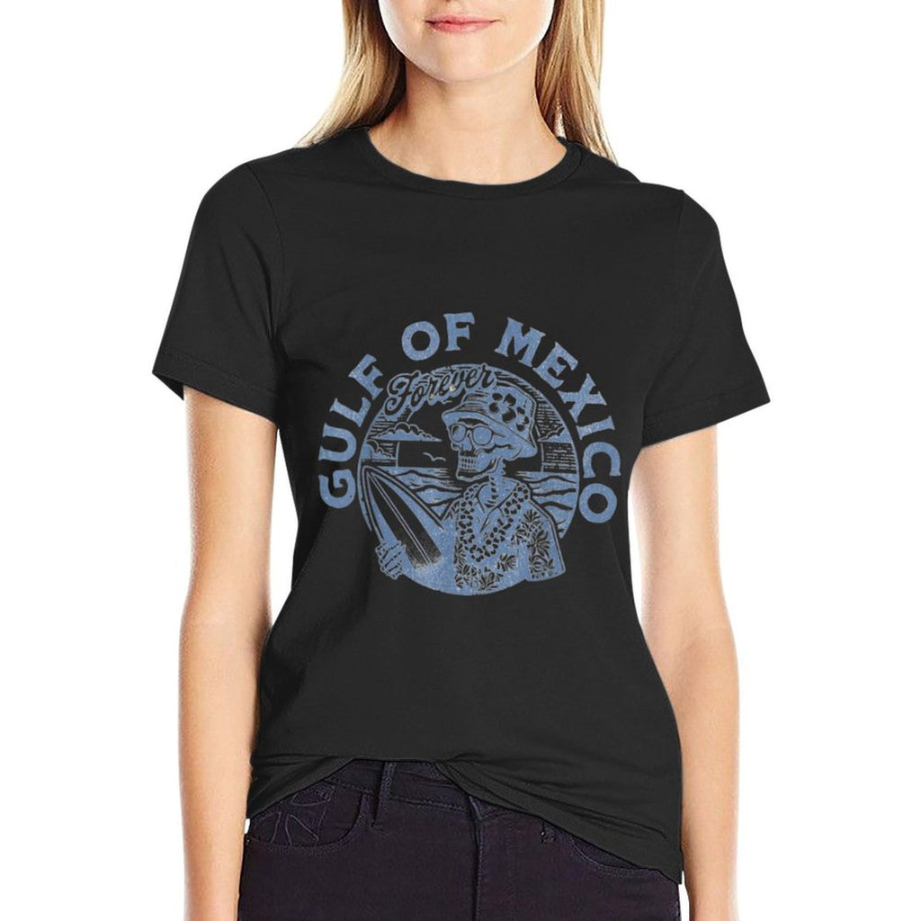 Gulf of Mexico Skeleton  Heathered Texture T-Shirt