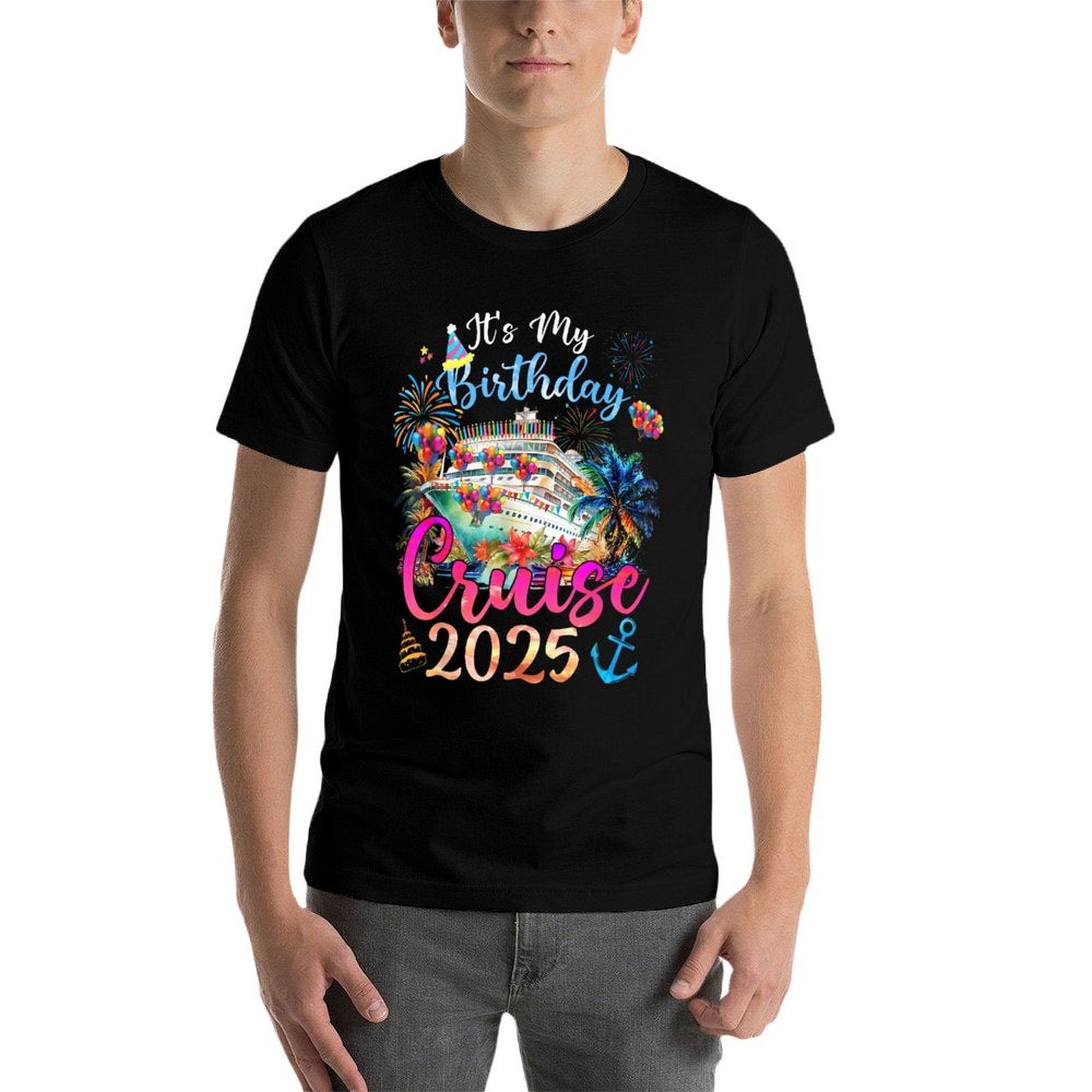 My Birthday Cruise 2025 Party Cruise Birthday Vacation  Breathable T-Shirt