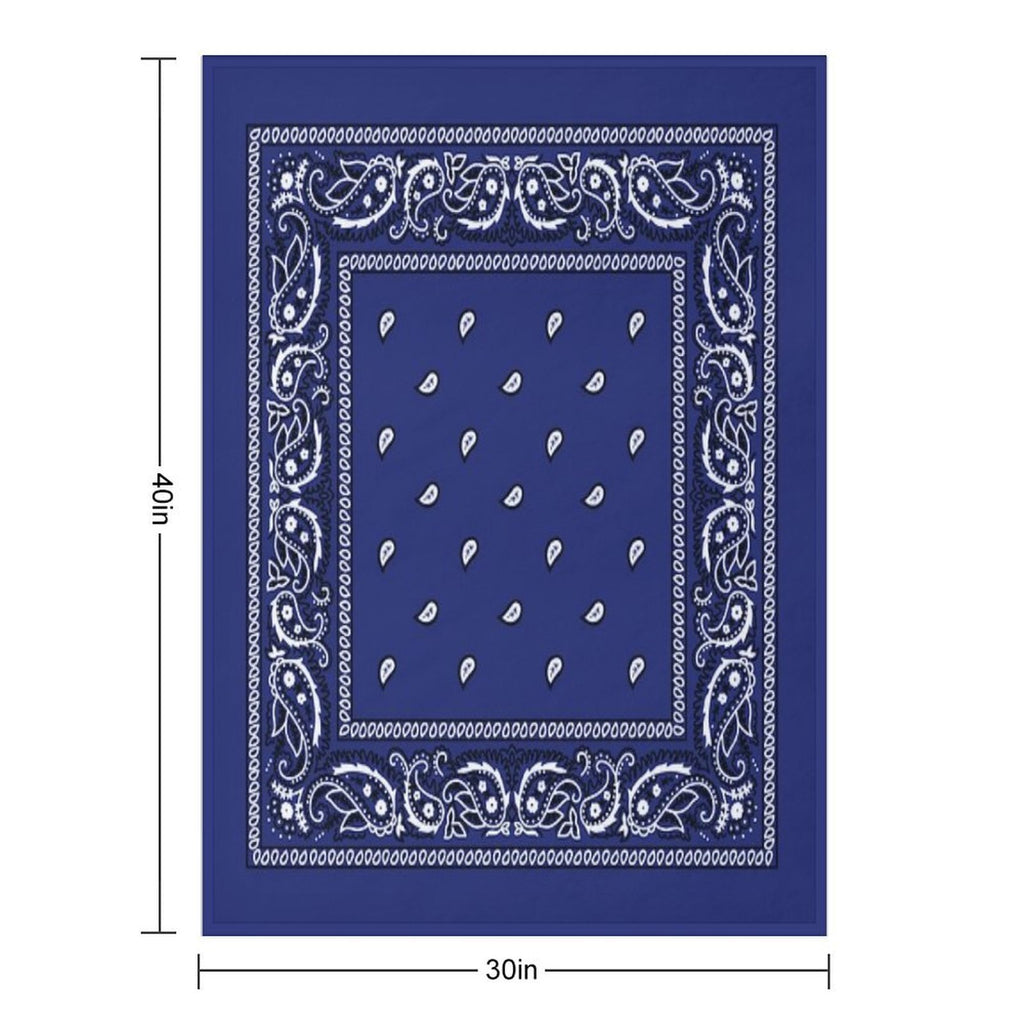 Bandana Doger Blue Durable Throw Blanket