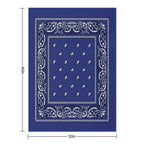 Bandana Doger Blue Durable Throw Blanket