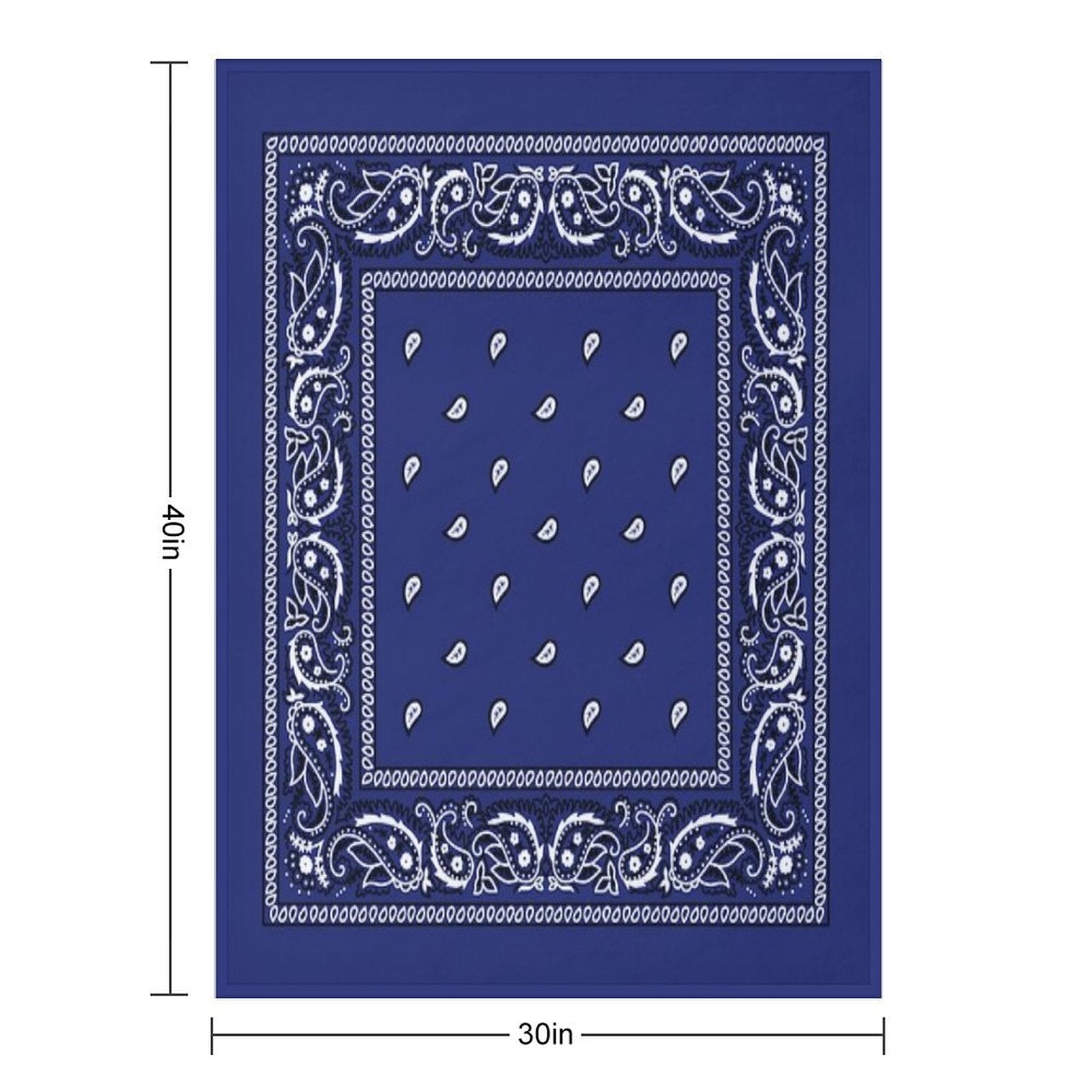 Bandana Doger Blue Durable Throw Blanket