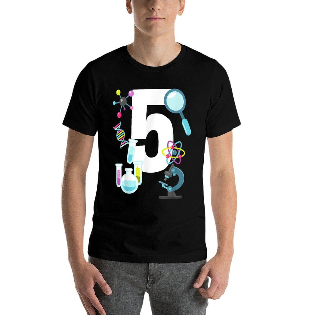 Science STEM 5 Year Old 5th Birthday Party Boys Girls  Odor-resistant T-Shirt