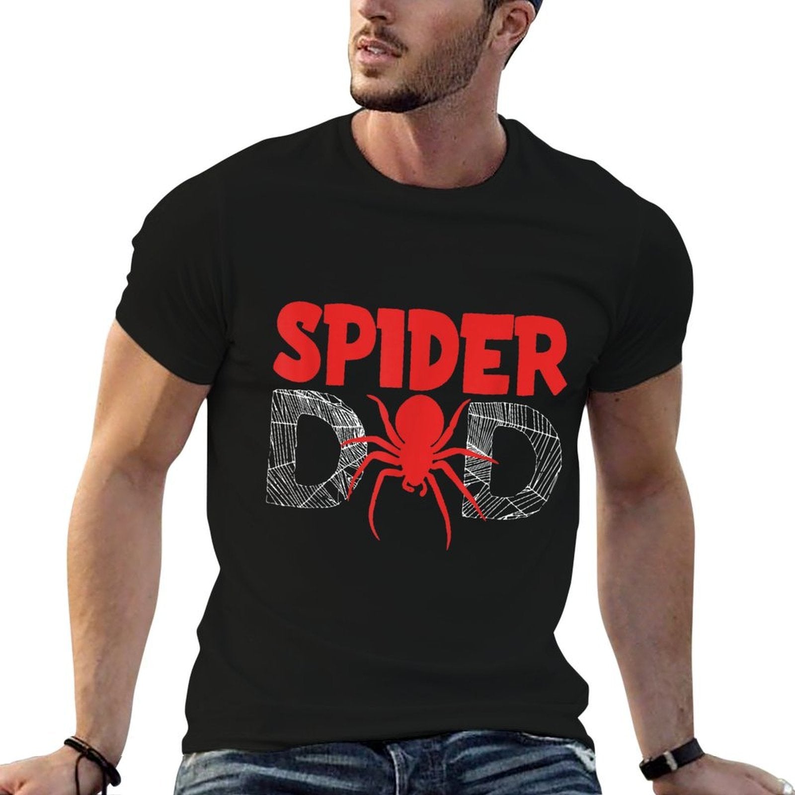 Funny Spider Dad Design For Men Male Parents Spider Lovers  Slim-fit Cut T-Shirt