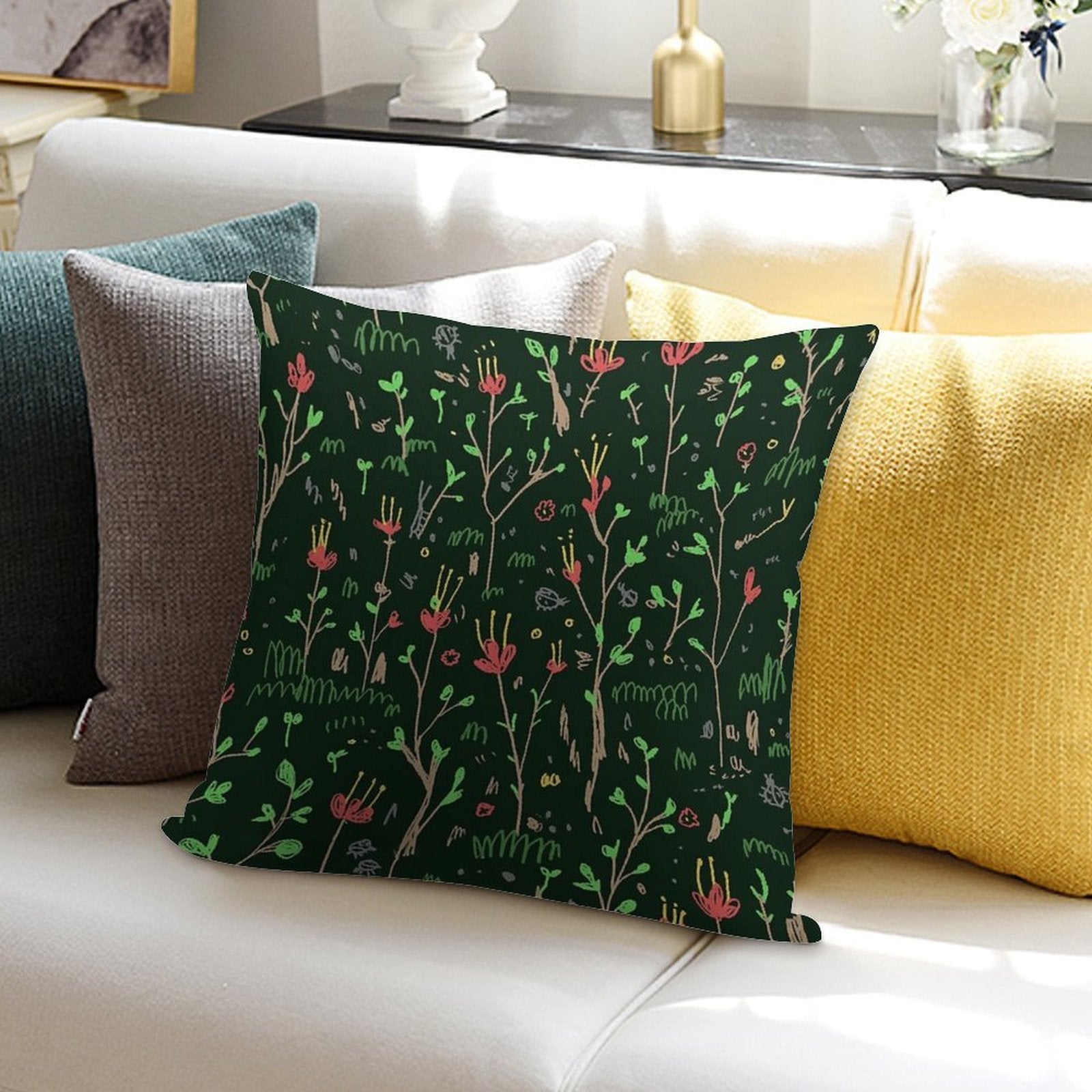 Woodland Floor Soft Gift Ready Throw Pillow