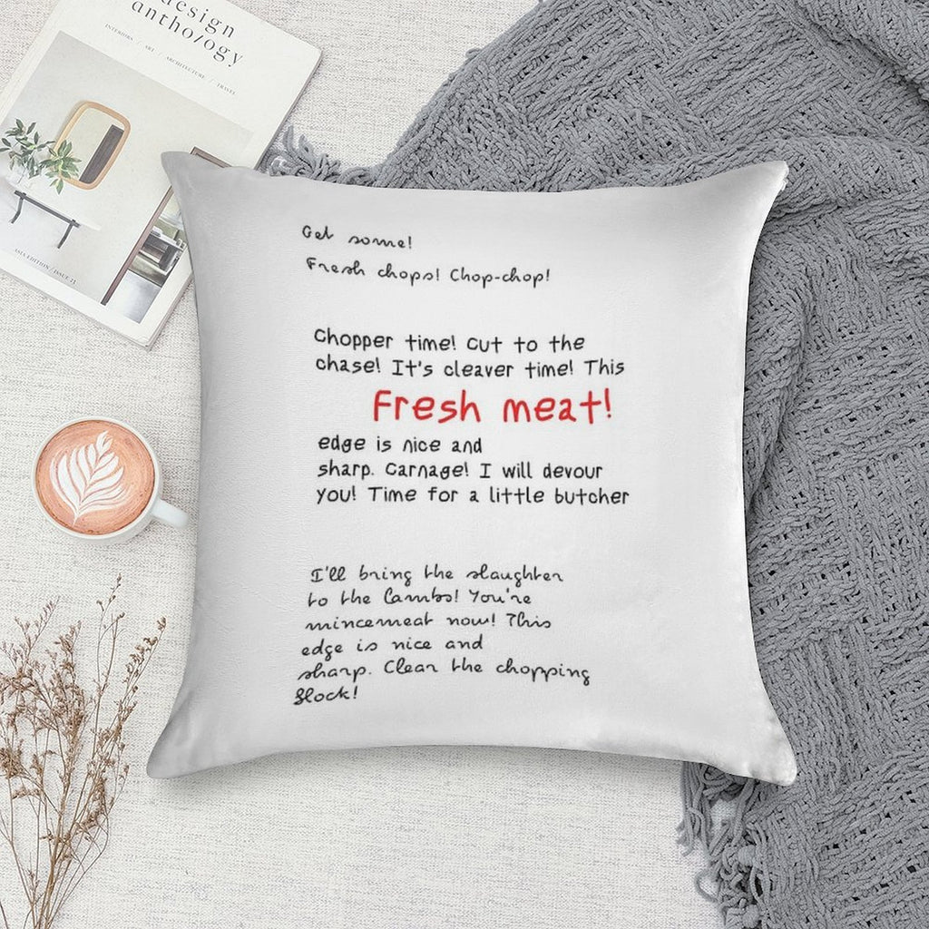 Pudge Responses Soft Hidden Zipper Throw Pillow