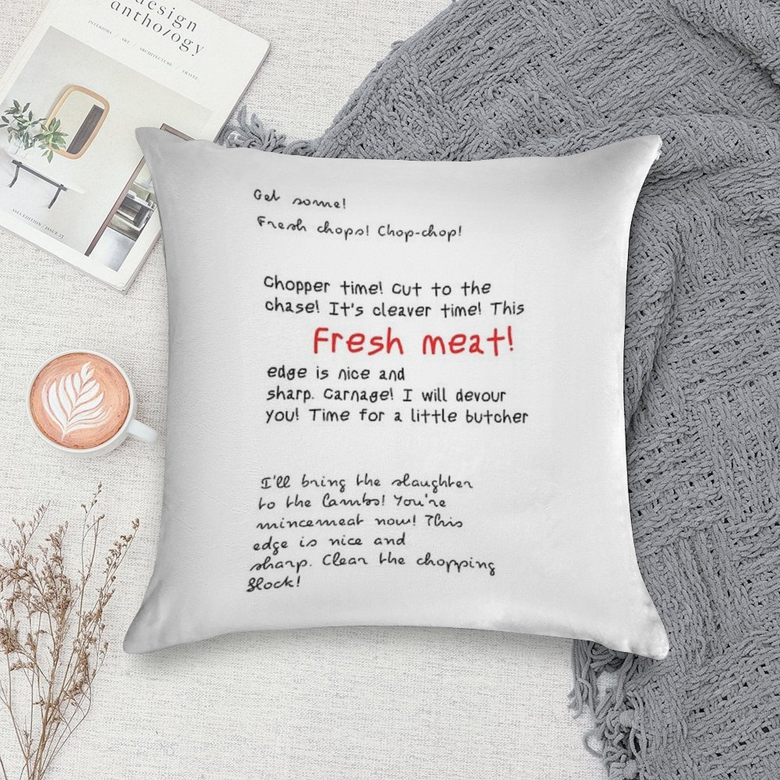 Pudge Responses Soft Hidden Zipper Throw Pillow