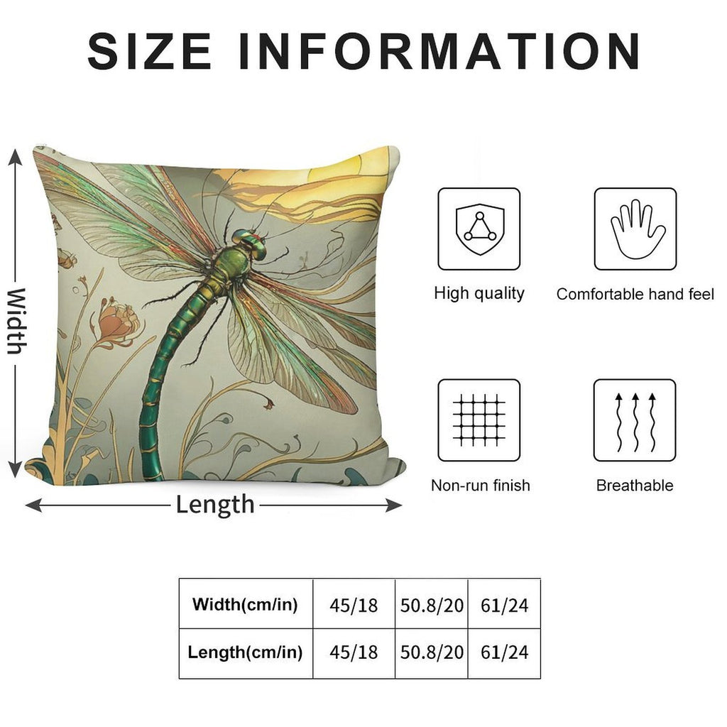 Dragonfly Dreams Soft Luxury Feel Throw Pillow