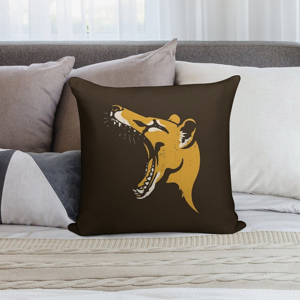 Tasmanian Tiger Stencil Soft Ultra-Soft Texture Throw Pillow