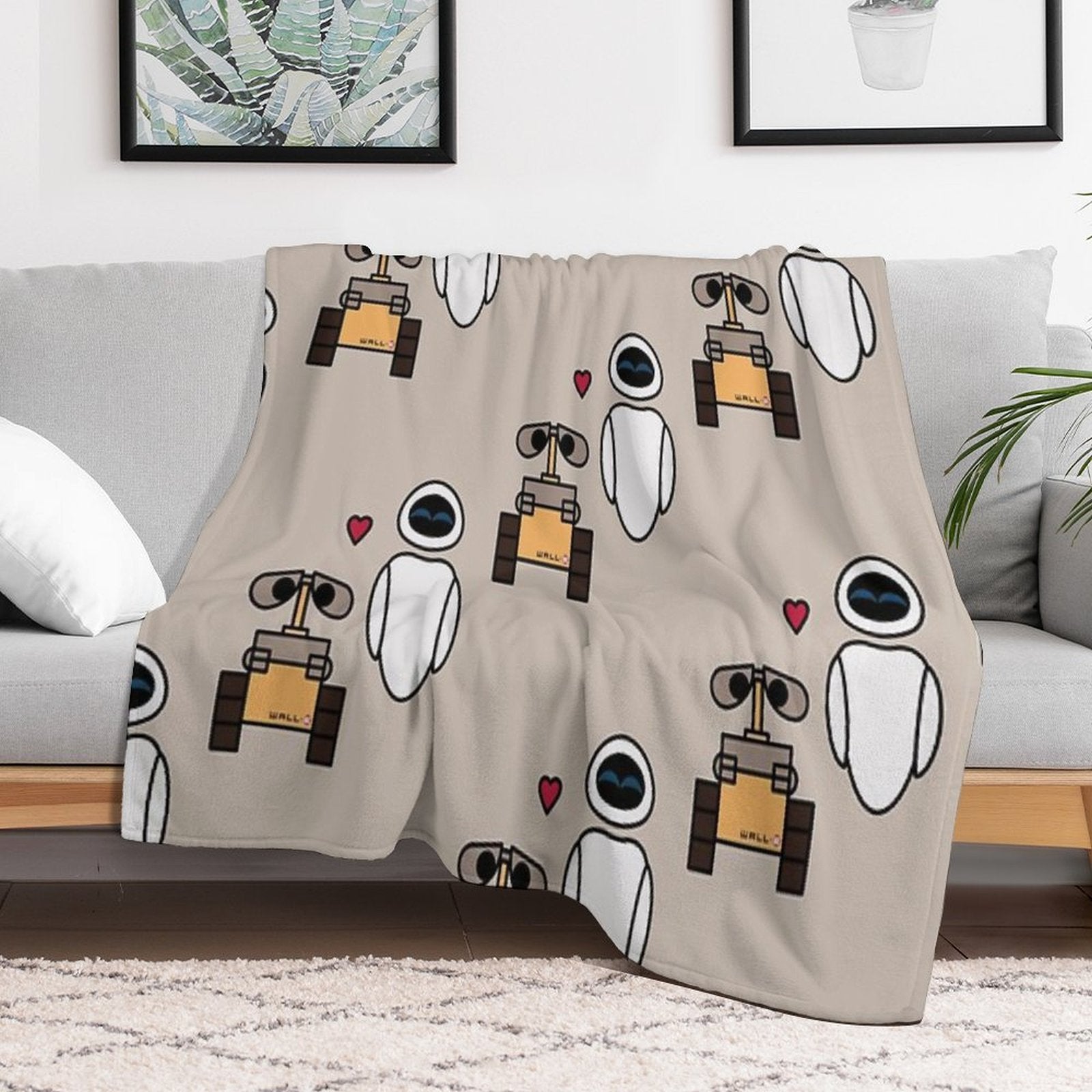 Wall-E And Eve Anti-pilling Throw Blanket