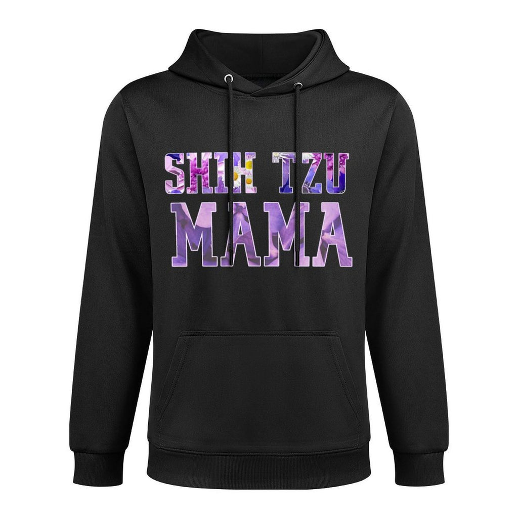 Shih Tzu Mama – Floral Dog Lover Design for Proud Pet Moms Premium Casual Wear Hoodie