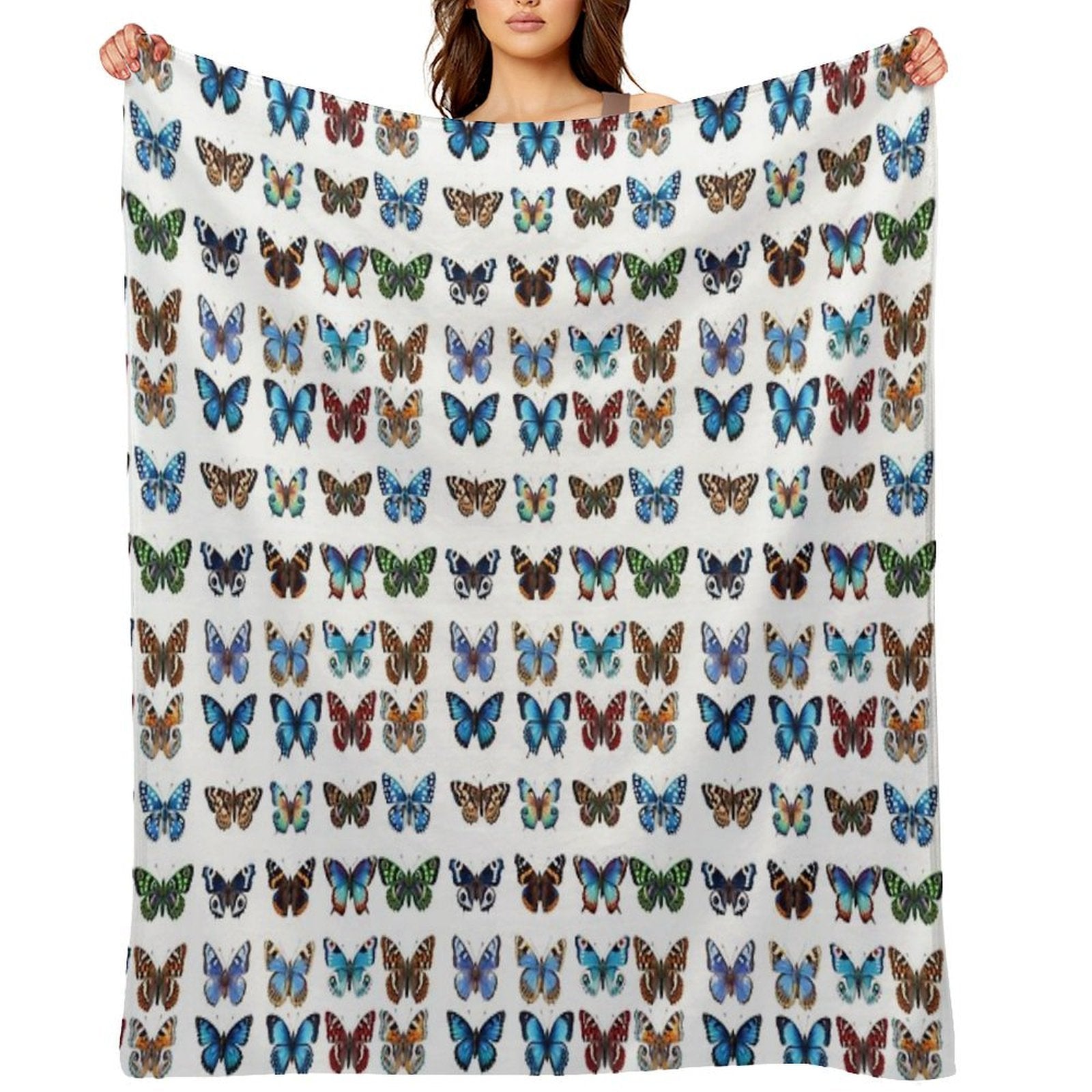 Butterflies Velvety-soft Throw Blanket