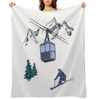 Ski Lift Resort Winter Sports Scene All-season Throw Blanket