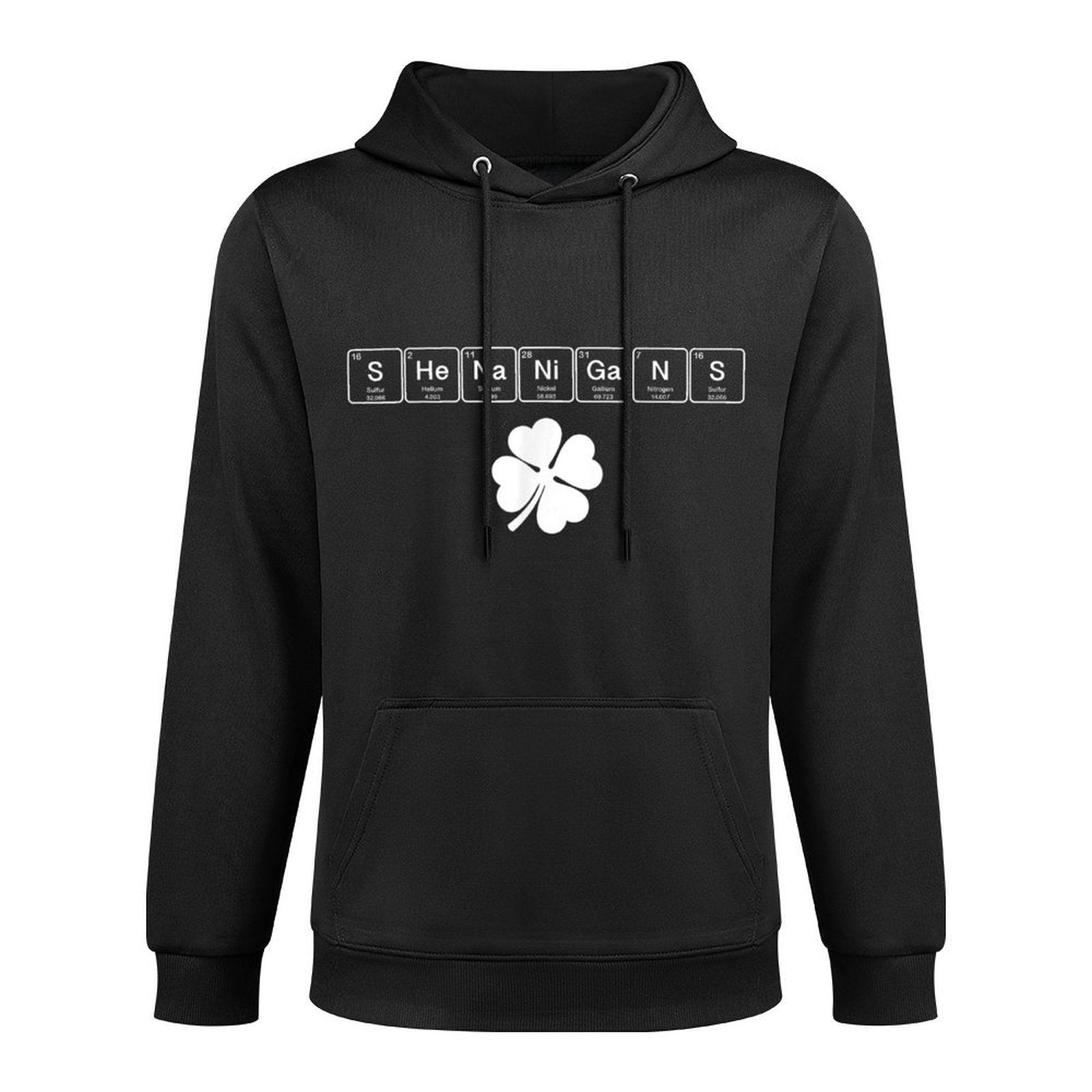 Shenanigans St. Patricks Day Elements Funny Science Irish Breathable Fabric Hoodie
