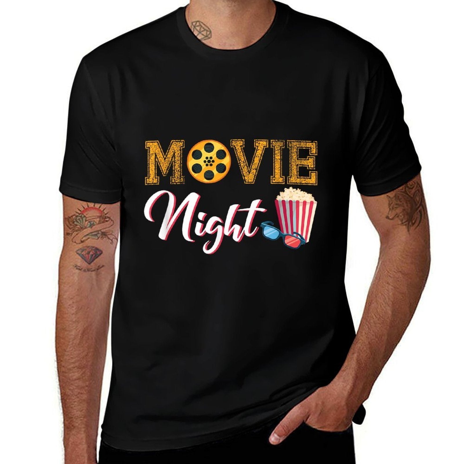 Movie Night Funny Movie And Theater Apparel for Teens Kids  Classic T-Shirt