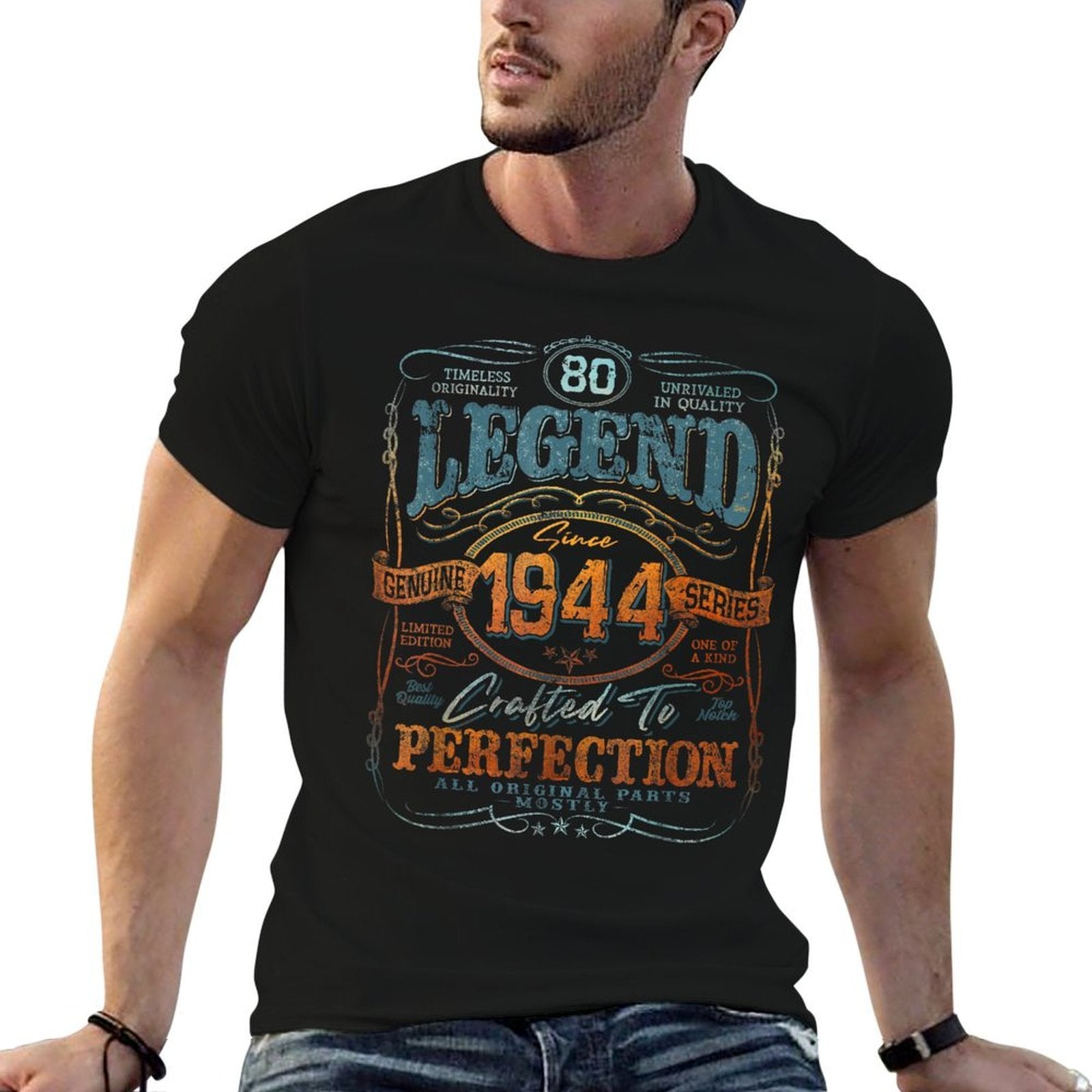 Vintage 1944 Limited Edition 80 Year Old 80th Birthday  Slim-fit Cut T-Shirt