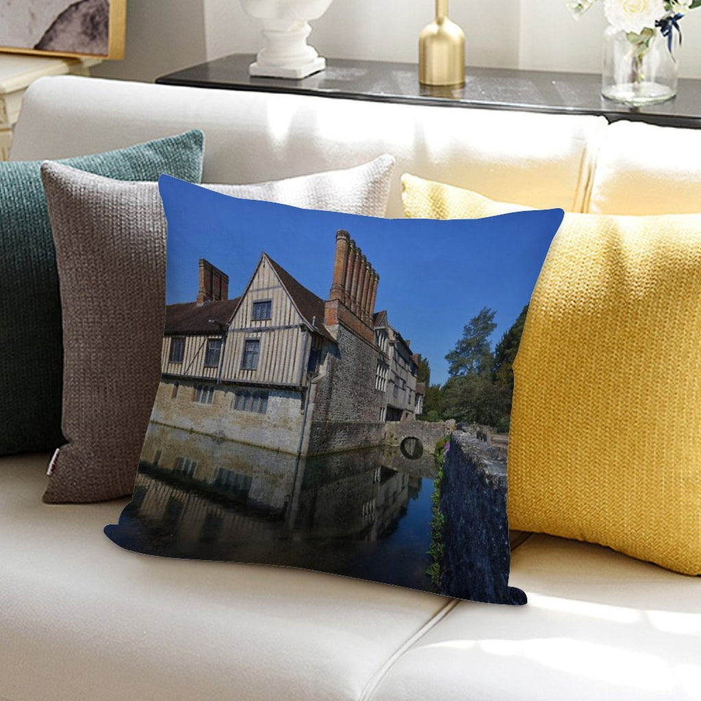 Ightham Mote in Kent England UK Soft Durable Construction Throw Pillow