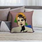 Edie Sedgwick Factory Girl Warhol Graphic Soft Easy Maintenance Throw Pillow