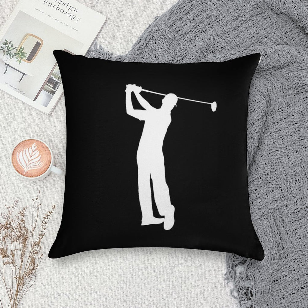 Golfer Soft Durable Construction Throw Pillow