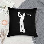 Golfer Soft Durable Construction Throw Pillow