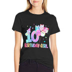 Birthday Girl 10th Birthday Squish Squad Mallow Girls  Lightweight T-Shirt